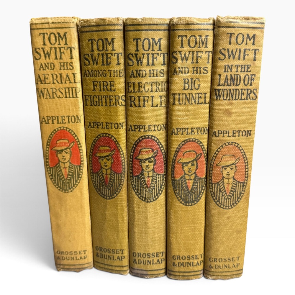 Vintage Tom Swift Book Set of 5 Victor Appleton Grosset & Dunlap Hardcovers